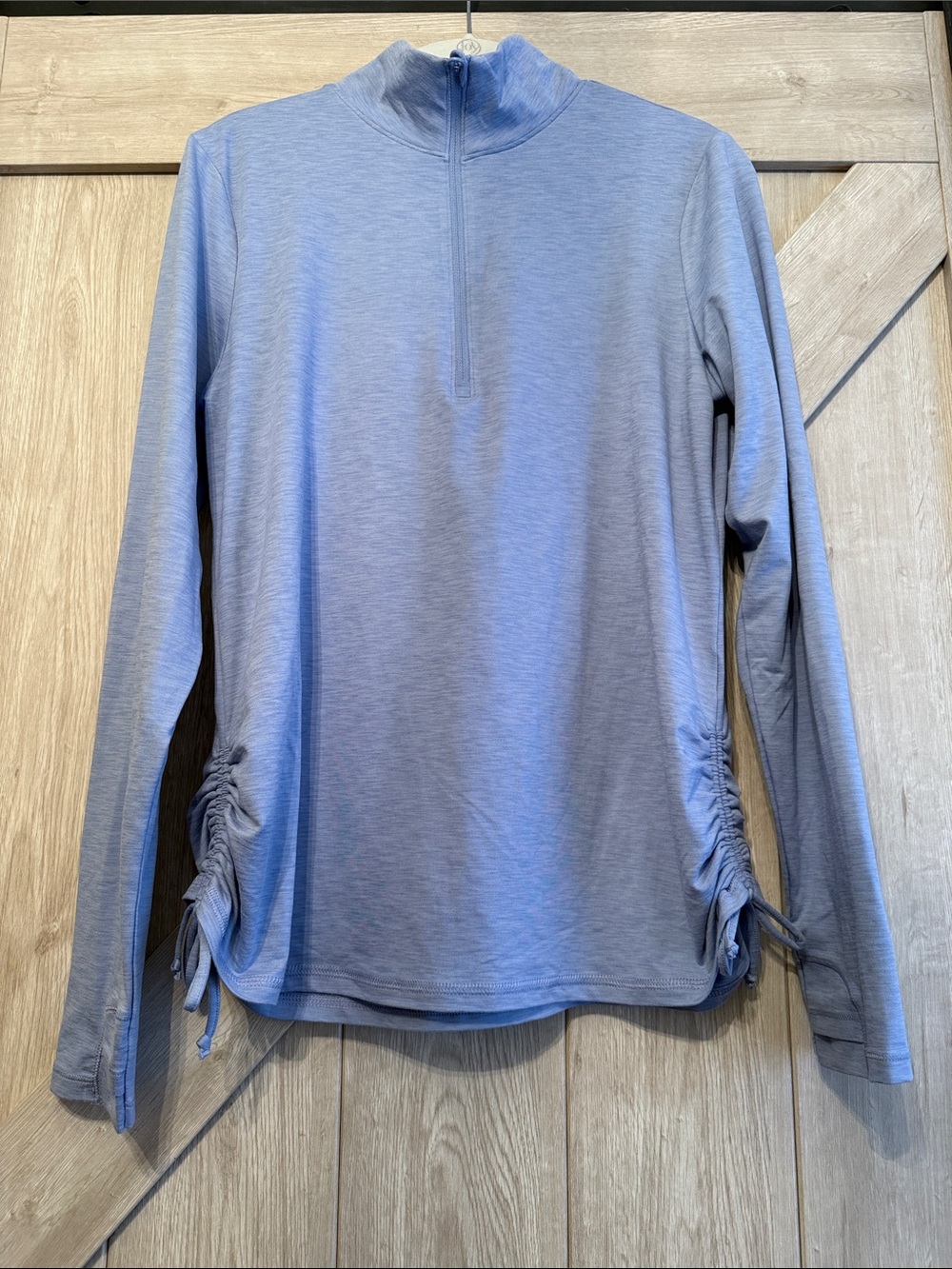 Layer 8 Light Blue Long Sleeve Quarter- Zip Top